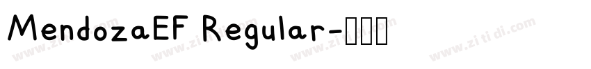 MendozaEF Regular字体转换